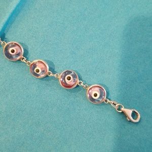 Pink Evil eye bracelet